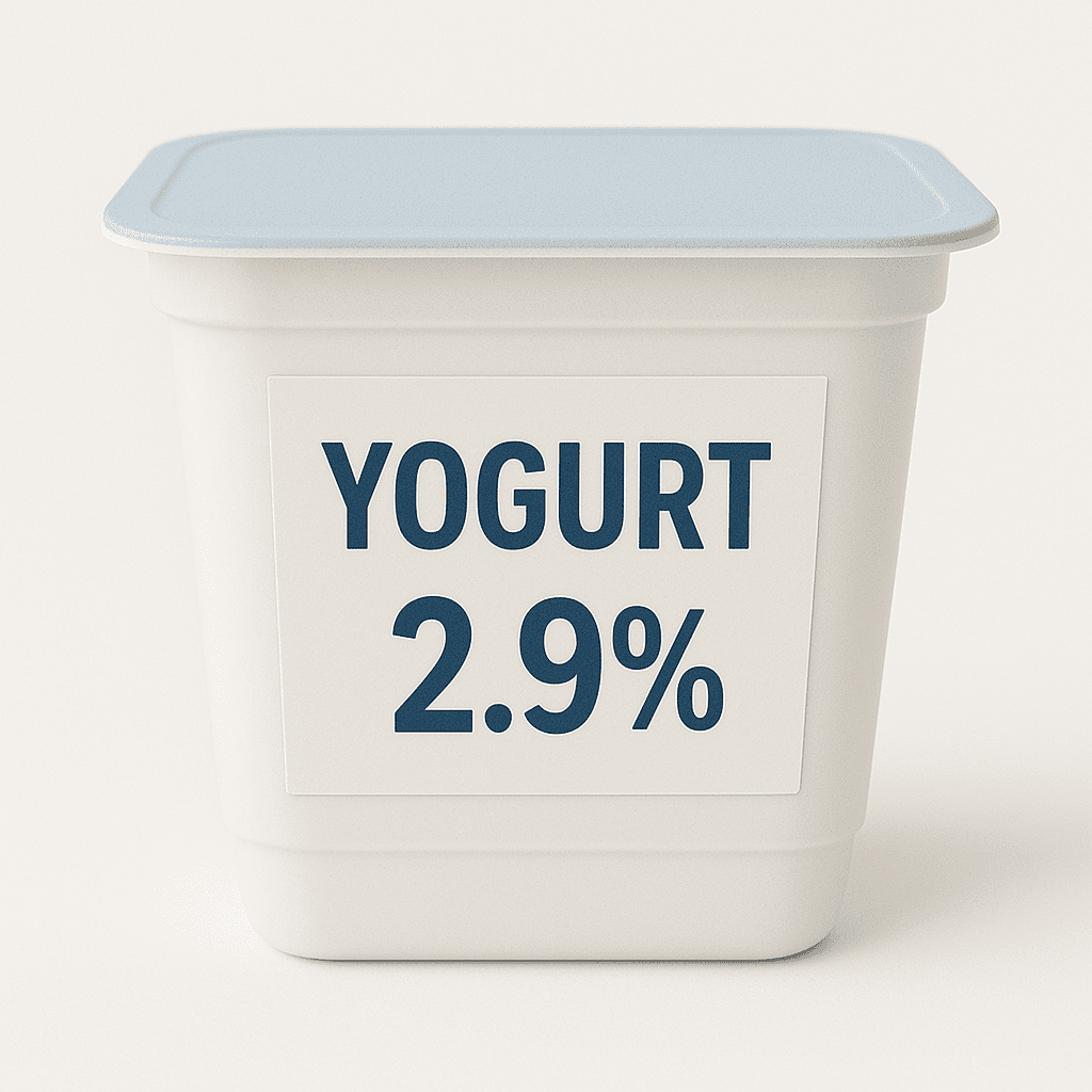 Yogurt 2.9%